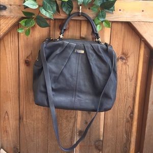 Gray leather kate spade bag